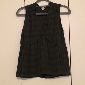 Olive green tank blouse